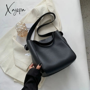 Xajzpa - Bucket Shoulder Side Bags For Women 2023 Female Designers Trend Small Leather Crossbody